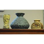 Three 1960's period West German pottery vases, the tallest 19cm Condition: