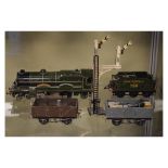 Model Railway - Hornby 0 gauge - Lord Nelson 4-4-4 loco and tender, together with two pieces of