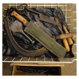 Various tools etc including mid 20th Century British Army issue Golok machete with original canvas