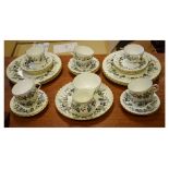 Royal Worcester Lavinia pattern six person tea and part dinner service Condition: