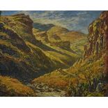 Frank Ernest Beresford - Oil on canvas - The Golden Gate, Orange Free State, South Africa, signed,