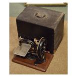 Vintage Willcox & Gibbs C - frame sewing machine, cased Condition: