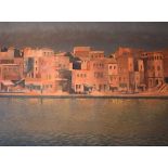 Roger Teagle - Oil on canvas - Chania, Crete, 89cm x 102cm, unframed Condition: