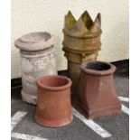 Four assorted chimney pots to include one of crown design Condition: