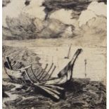Simon Winch - Etching - View Of River Crouch, signed, titled and dated 1965 in pencil, 35cm x 33.