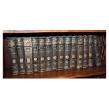 Complete set of fourteen volumes of the National Encyclopaedia, circa 1880's in decorated covers