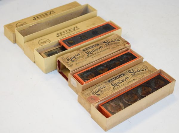 Collection of late 19th/early 20th Century Primus and similar magic lantern slides Condition:
