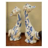 Pair of 20th Century Italian porcelain novelty cat figurines Condition: