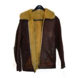 Mid 20th Century Irvin style sheep skin flying jacket Condition: