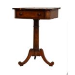 19th Century walnut and parquetry occasional table, the canted oblong top with irregular inlay