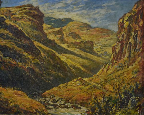 Frank Ernest Beresford - Oil on canvas - The Golden Gate, Orange Free State, South Africa, signed,