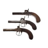 Three 19th Century percussion cap pocket pistols Condition: