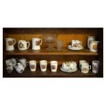 Collection of royal commemorative ceramics and glassware, Queen Victoria - Queen Elizabeth II