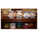 Ten assorted late 19th Century and early 20th Century spittoons to include; Doulton Series Ware