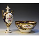 Spode limited edition Balmoral Vase No.9/100, 32.5cm high, together with a similar Marco Bowl No.5/