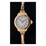 Bernex - Lady's 9ct gold cased wristwatch on an expanding bracelet, 13.1g approx gross Condition: