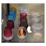 Collection of pressed and other glass night lights etc Condition: