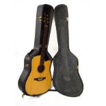 Takamine G Series semi acoustic guitar with cut away body and steel strings, in hard case Condition: