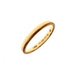 22ct gold wedding band, size L½, 2.9g approx Condition: