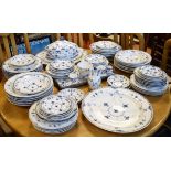 Large quantity of Royal Copenhagen blue fluted tableware