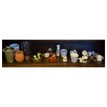 Assorted cabinet china and collectables to include; circular miniature portrait of a lady in 18th