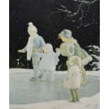 Margaret Tarrant - Good Friends - Coloured print, framed under glass, together with four prints of