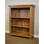 Modern light oak three tier open bookcase Condition: