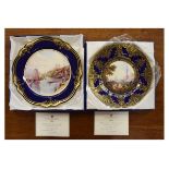 Two Spode limited edition cabinet plates comprising: Stafford Plate, Mediterranean Scene Two No.38/