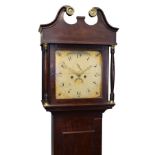 19th Century mahogany longcase clock by R. Summerhayes of Ilminster, the hood with swan neck