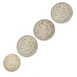 Coins - Three George VI Festival Of Britain crowns, together with a medallion commemorating the