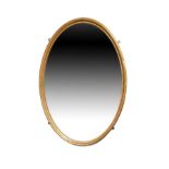 Early 20th Century gilt framed oval bevelled wall mirror Condition: