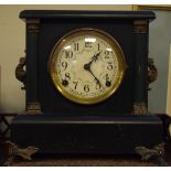 Early 20th Century American ebonised mantel clock imitating black slate, by the Sessions Clock Co