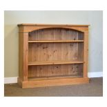 Modern yellow pine three tier open bookcase Condition: