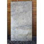 Large white marble rectangular slab for fitting as table top Condition: