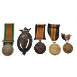 Medals - World War I pair comprising: 1914-1918 British War Medal and Victory Medal awarded to