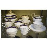 Small collection of late 18th Century Worcester teaware comprising: three tea bowls, two cups, three