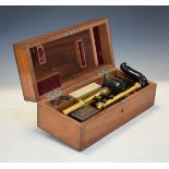 Early 20th Century Ernest Leitz Wetzlar brass and iron microscope No.82269, in a mahogany case