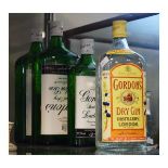 Wines & Spirits - Gordon's Gin - 1 litre bottle Import Strength, 2 x 1 litre bottles of London Gin