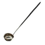 George III unmarked white metal toddy ladle having a typical twist handle Condition: