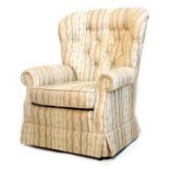 Modern deep buttoned easy chair by Greensmith Condition: