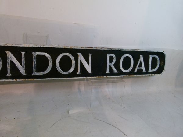 Two cast iron street signs - The first 'PROVIDENCE PLACE', 89cm x 15cm, the second of later date ' - Image 3 of 8