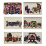 Twenty-four late 19th Century Chinese watercolours on pith paper, variously depicting Imperial and