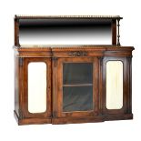 Early Victorian rosewood chiffonier by Holland & Sons, London, the superstructure having a gilt