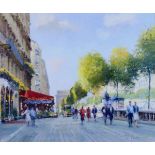 Bob Richardson (b.1938) - Pastel - A Parisian Street Scene, signed, 40cm x 48cm, A.R. Condition: **