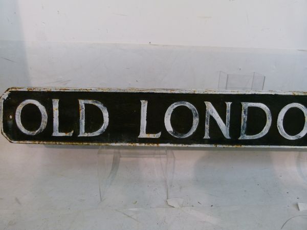 Two cast iron street signs - The first 'PROVIDENCE PLACE', 89cm x 15cm, the second of later date ' - Image 2 of 8