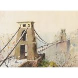 Brian Lancaster (1931-2005) - Watercolour - The Clifton Suspension Bridge, signed, 32cm x 44cm A.