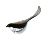 Georg Jensen glass and silver letter opener/paperweight in the form of a bird, designed by Allan
