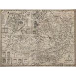 John Speede - Antique engraved map - Somersetshire, 38cm x 51cm Condition: We are unable to remove