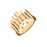 Unmarked gold ring, the band with applied rod decoration, size N½, 7g gross Condition: Evidence of