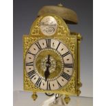 Early 18th Century brass lantern timepiece of small proportions, George Wentworth, Oxon, the 4.25